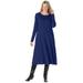 Woman Within Women's Plus Size Thermal Waffle Knit A-Line Dress