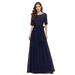 Ever-Pretty Womens Maxi Ruched Long Casual Summer Maxi Dress 76242 Navy Blue US10