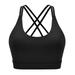 LAPA Women's Sports Bra 1-3 Pack Criss-Cross Back Padded Strappy Yoga Crop Top