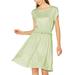 Women's Polka Dots Petal Sleeve Round Neck A-Line Dress