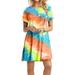 dresses summer dress for women Women's Tie-dye Printed Summer Casual T Shirt Dresses Short Sleeve Swing Dress