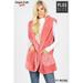 Women's Plus Size Hooded Jacket Vest with side pockets - Quality Soft Faux Fur