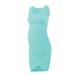 Sexy Dance Womens Sleeveless Tank Ruched Casual Knee Length Bodycon Sundress Maternity Basic Fitted Dress