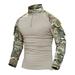 Combat Shirt Men Camo T Shirts Tactical Jackets for Men Cotton Army T-Shirt Hunting Shooting Tshirt Camouflage Tee Top T Shirts for Men T Shirts Fishing Shirts Long Sleeve