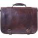 Italian Artisan 257-7610-DarkBrown Handmade Leather Briefcase for Unisex, Dark Brown