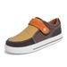 DREAM PAIRS Boys Athletic Ajustable Strap Outdoor Running Loafers Sneakers Shoes 160479-K BROWN/ORANGE Size 12