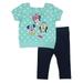 Disney Baby Girls' Minnie Mouse 2 Piece Jeggings Set, Green (6-9 months)