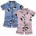 Actoyo Kids Baby Boy Girl Easter Silk Pajamas Rabbit Pyjamas Satin Set Sleepwear