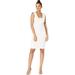 Nicole Miller Artelier WHITE Mercury Cotton Metal Dress, US 10