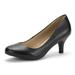 Dream Pairs Women Bridal Slip On Wedding Shoes Party Dress Low Heel Pumps Shoes Luvly Black/Pu Size 9