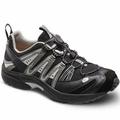Dr. Comfort Performance Men's Athletic Shoe: 7.5 X-Wide (3E/4E) Black/Grey Elastic & Standard Laces