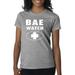 True Way 1178 - Women's T-Shirt Bae Watch Lifeguard Parody Logo Small Heather Grey