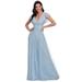 Ever-Pretty Womens Gorgeous Embroidery Wedding Bridesmaid Dresses for Women 00857 Blue US18