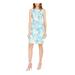 Nine West Womens Printed Mini Sheath Dress