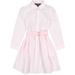 Polo Ralph Lauren Girls PINK/WHITE Gingham Fit-&-Flare Shirt Dress 2/2T