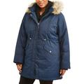 Women's Plus-Size Heavyweight Parka Jacket With Faux Fur-Trim Hood