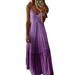 VEAREAR Dress Nylon Polyester Spandex Large Swing Stitching Design Waist Tight Plus Size Gradient Color Purple,Maternity,Maxi,Plus size,Beach,party