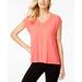 Calvin Klein Womens Performance Gathered-Back Top Black X-Small
