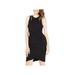 ALMOST FAMOUS Womens Black Cut Out Sleeveless Jewel Neck Above The Knee Body Con Cocktail Dress Size S