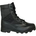 KRAZY SHOE ARTISTS Speed Lace Design 8 Inch Leather Men's Combat Jungle Boots, Black
