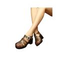Colisha Women's Summer Espadrilles Hollow Sandals Breathable Block Heels Casual Shoes Comfort