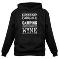 Tstars Womens Camping Lovers Weekend Forecast Camping with Wine Gifts for Girlfriend Camping Shirt Camping Clothing Funny Humor Camping Gift Nature Lovers Gifts Camp Clothes Women Hoodie