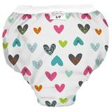 Kushies Baby Waterproof Training Pant (33-38 Pounds), Doodle Hearts, White, Large