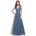 Ever-Pretty Women's Elegant Sparkling A-line Mother of Bride Dress 00355 Dusty Blue US10