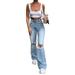 Colisha Women Vintage High Waisted Flared Bell Bottom Casual Trendy Jeans Ripped Denim Flare Trouser Pants Casual Bootcut Trouser Pants