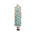 Kate Spade Womens Dahlia Bloom Floral Print Cap Sleeves Maxi Dress