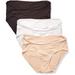 Playtex Womens Maternity Fold Down Modern Brief Panties 3-Pack, Crystal Grey Heather/Cafe Blue Lait/Black, Small