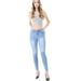 Wax Jean Denim Women's Juniors Push-Up High-Rise Skinny Jean in Fine Cotton Denim - 90500