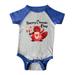 Inktastic Happy Canada Day Cute Red Beaver with Canadian Flag Infant Creeper Unisex, Heather and Royal, Newborn
