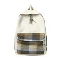 Miarhb Tapuuto New Women's Portable Backpack Casual Wild Plaid Printing Backpack