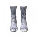 Clearance! Animal Paw Socks 3D Print Funny Animal Feet Socks Tiger Cat Leopard Paw Socks for Men Women Kids