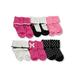 Luvable Friends Scalloped Roll Cuff Socks, 6-Pack (Baby Girls)