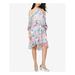 RACHEL ROY Womens Pink Ruffled Floral Bell Sleeve Halter Knee Length Drop Waist Dress Size 0