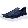 CAMEL MC100 Men's Walking Shoes Mesh Sneakers Breathable Slip On Loafer Lightweight Casual Shoes for Summer, Blue Size 9