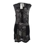 Kenneth Cole Women's Lace-Up Dress Swim Cover-Up (M, Black)