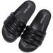 Cape Robbin Barrel And Puffed Out Slip On Black Mule Slide Pool Sandals (6, BLACK)