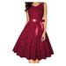 Junior Sleeveless Style Solid Colored Ribbon Waist A-Line Pleated Skirt Dress