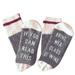 Aktudy Splicing Letter Cotton Socks Couple Unisex Calf Length Socks (Light Grey)