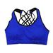 Calvin Klein Womens Performance Basket Weave Strappy Back Low Support Sports Bra