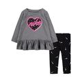 Nike Baby Girls Peplum Tee and Leggings Set Multicolor Size 12 Months