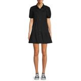 Derek Heart Juniors' Tiered Button Down Poplin Dress