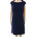 Lauren by Ralph Lauren NEW Blue Women's Size 12 Geo-Lace Sheath Dress