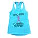 Funny Womens Flowy Tank Top â€œBad A** Mother Runner" Mother Tank Top Gift Small, Cancun Blue