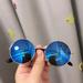 SUPERHOMUSE Children's Sunglasses Cute Round Frame Cartoon Glasses Metallic Fruit Dazzle Sunglasses Personality Sunglasses; 2-8Y
