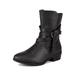 DREAM PAIRS Women's Winter Chelsea Ankle Boots Low Heel Zip Up Outdoor Boots JAKE BLACK Size 8.5