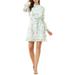 Allegra K Women's Floral Tie Waist Long Sleeve Ruffle Chiffon Dress